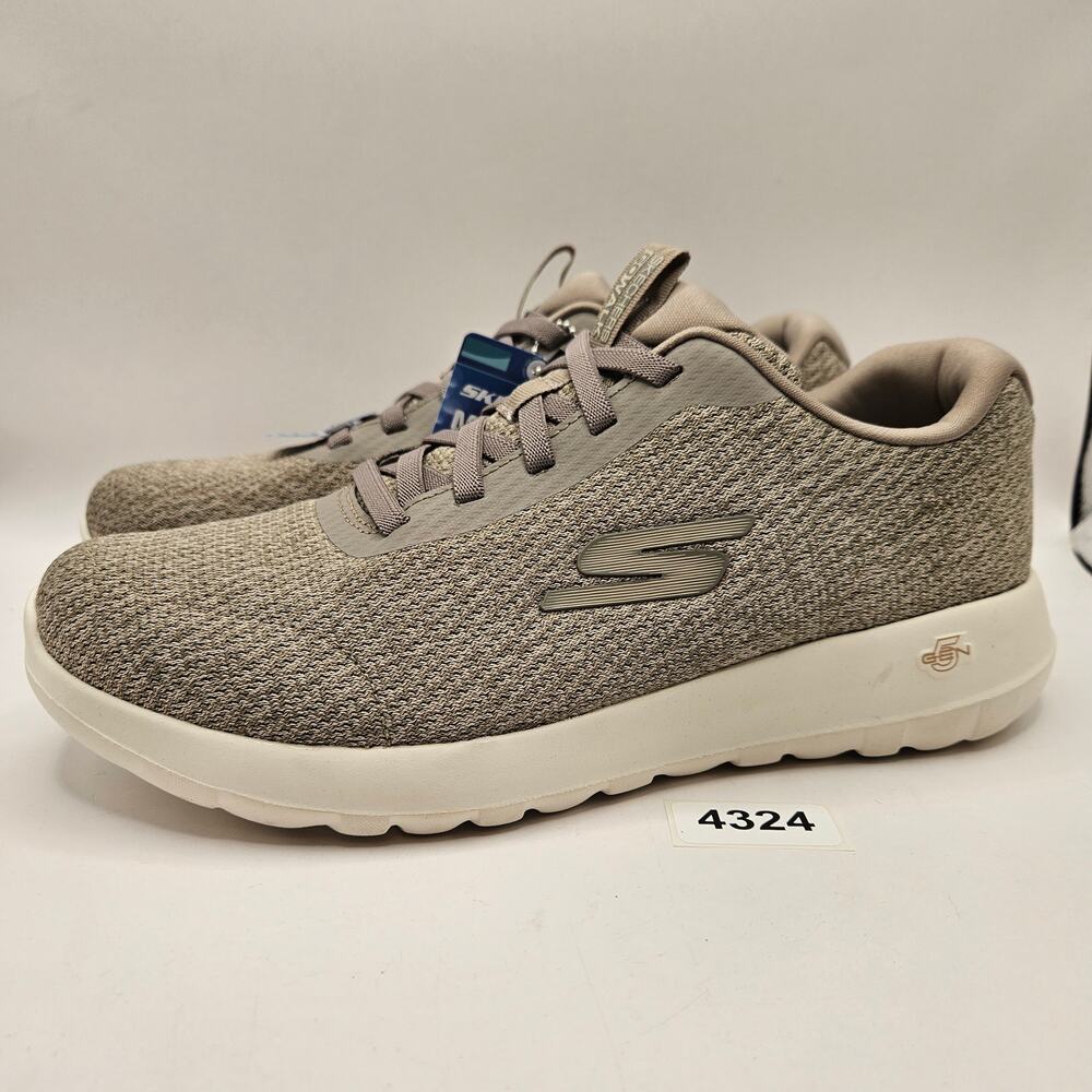SKECHERS MEN'S 8.5 GO MAX BUNGEE SLIP ON TAUPE 216238 BREATHABLE